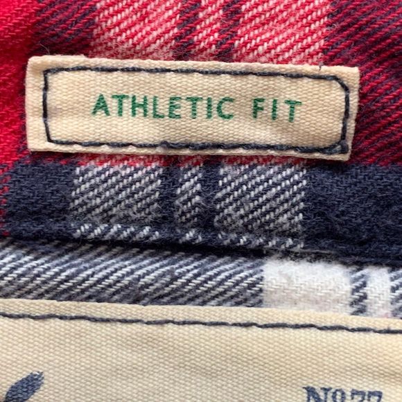 American Eagle Men XXL Athletic Fit Heavy Flannel Shirt  Button Up Warm Cozy - Picture 13 of 14